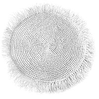 Подтарельники соломенные «Бохро» белые 38 см в аренду