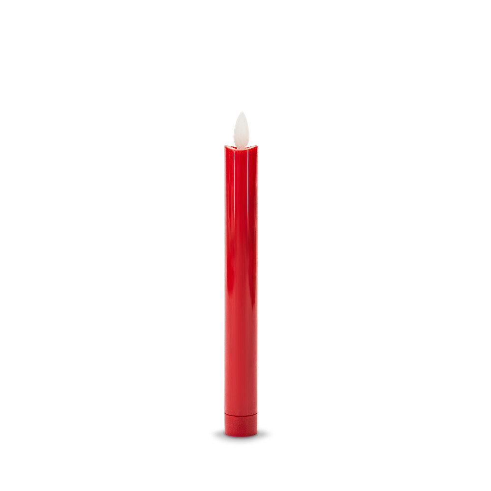Электронные тонкие свечи красные 20 см в аренду