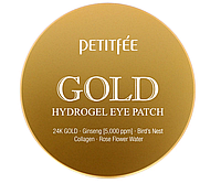 Petitfee, Гидрогелевые патчи для глаз, золото, 60 шт.