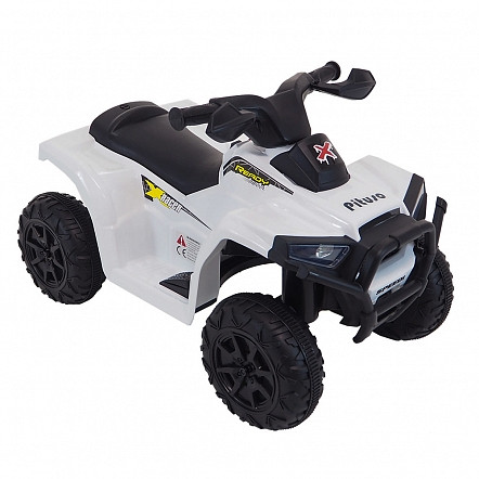 PITUSO Электроквадроцикл 6V/4.5Ah,20W*1,колеса пластик,свет,муз.,амортиз.,68*42*45 см,Белый/WHITE
