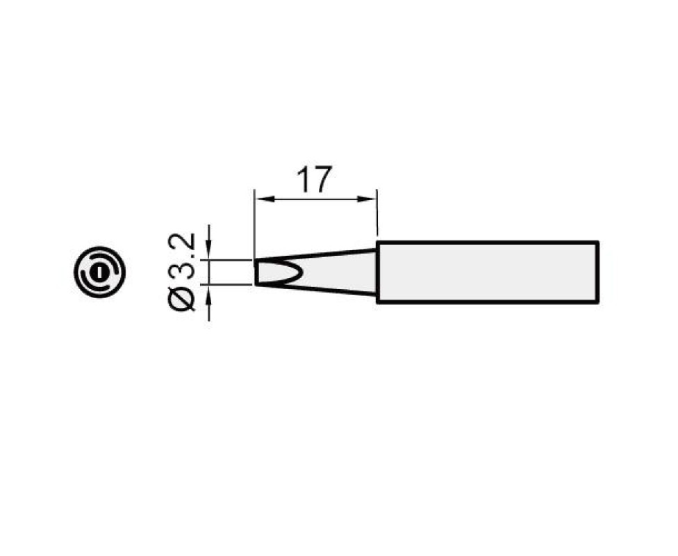 5SI-216N-3.2D Pro'sKit Жало сменное (клин 3.2 мм)