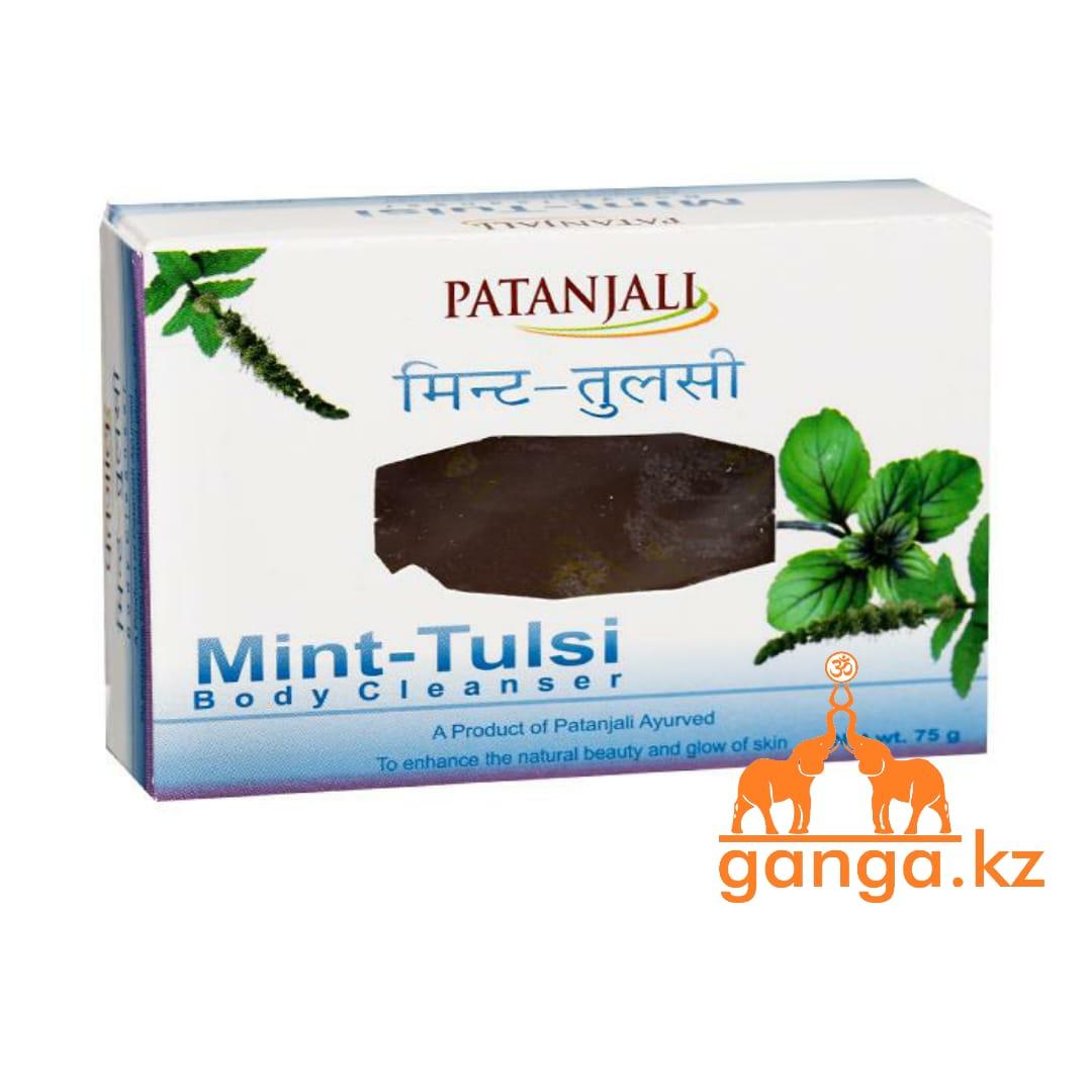 Мыло с Мятой и Тулси (Mint-Tulsi Soap PATANJALI), 75 гр