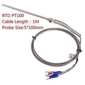 K & PT100 тип термопары зонд 1 метр провода M8 резьба датчик температуры для термостата REX-C100
