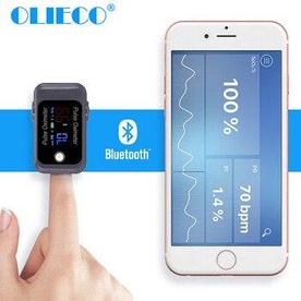Пальцевой пульсометр, оксиметр OLIECO Bluetooth BM1000C
