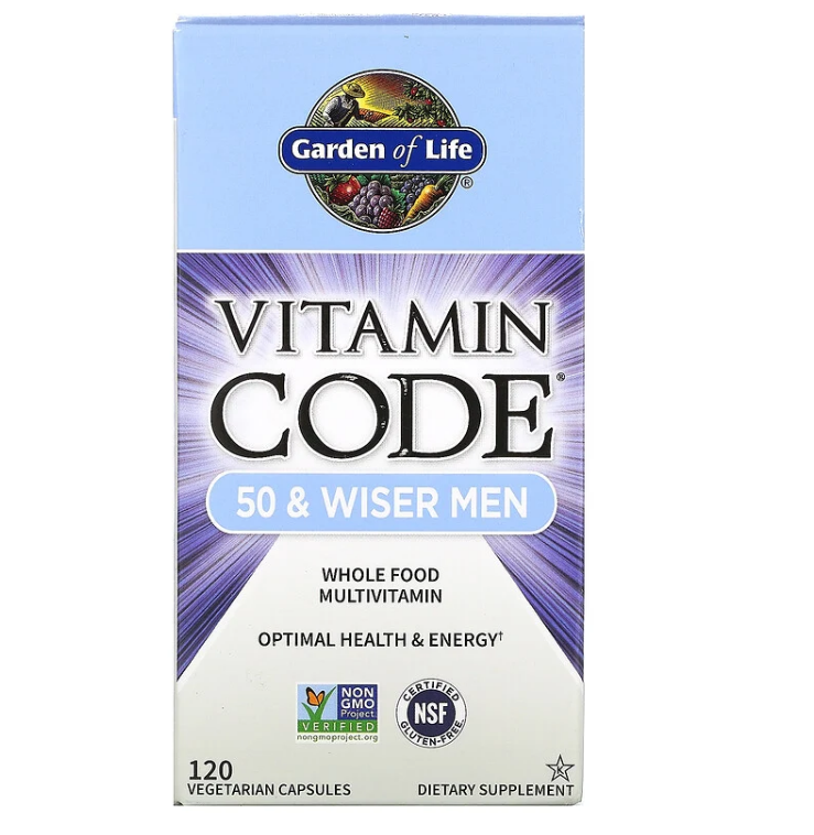 Garden of Life, Vitamin Code, для мужчин от 50, 120 вегетарианских капсул