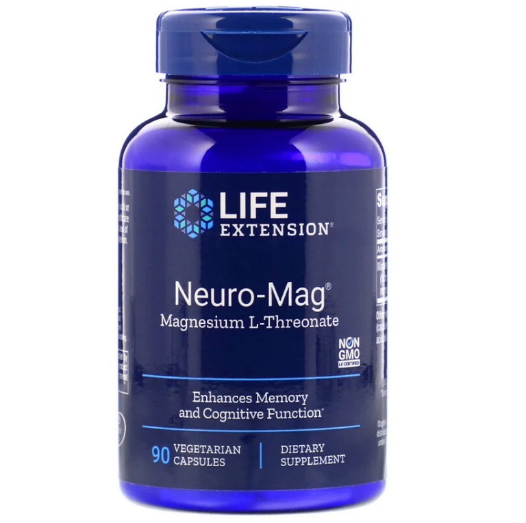 Life Extension, Neuro-Mag, магний L-треонат, 90 капсул в растительной оболочке - фото 1 - id-p65582661