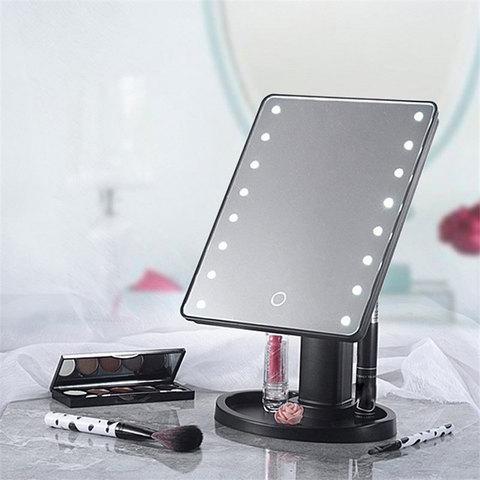 Зеркало косметическое для макияжа с LED подсветкой Magic Makeup Mirror (Черный) - фото 2 - id-p81975635