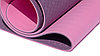 Коврик для йоги 6 мм двуслойный TPE бордово розовый, фото 4