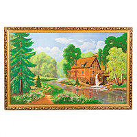 Картина с каменной крошкой "Лесной домик" багет 68х108 см К206 111447