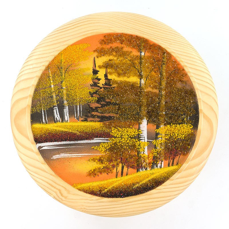Тарелка декоративная "Осень золотая" 30 см каменная крошка 119581 - фото 1 - id-p80869880