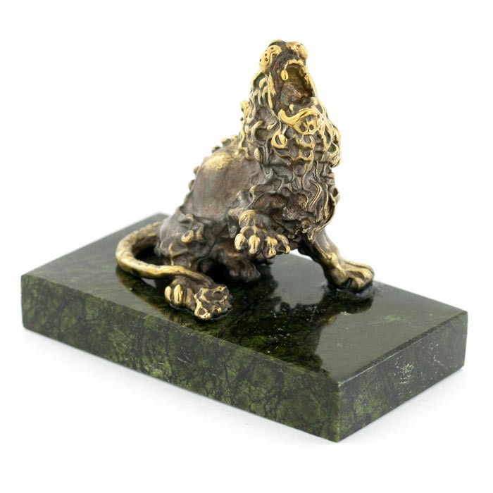 Сувенир статуэтка знак зодиака "Лев" из бронзы и камня 116090 - фото 2 - id-p80871217