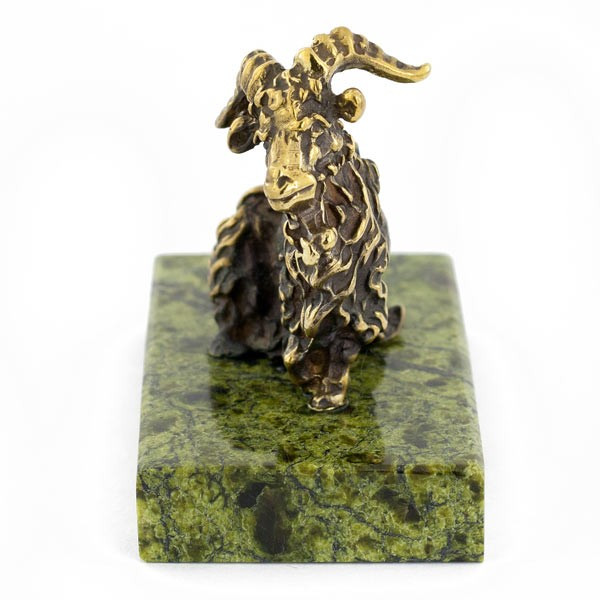 Сувенир статуэтка знак зодиака "Козерог" бронза камень 116095 - фото 3 - id-p80871222