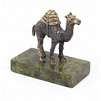 Статуэтка из бронзы на подставке из змеевика фигурка "Верблюд"