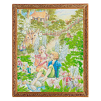Картина с каменной крошкой "Цветочные феи" багет 46х56 см 5002 118873