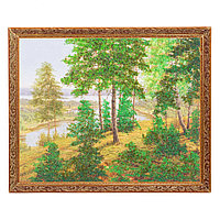 Картина с каменной крошкой "Тропа к реке" багет 46х56 см В1 119040