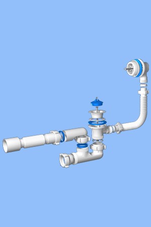 Cифон Варяг для ванны регулируемый с гибкой трубой 40*50 C6255