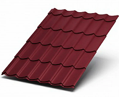 Металлочерепица 0,40 мм МП Ламонтерра-Х VikingMP RAL 3005 Красное-вино