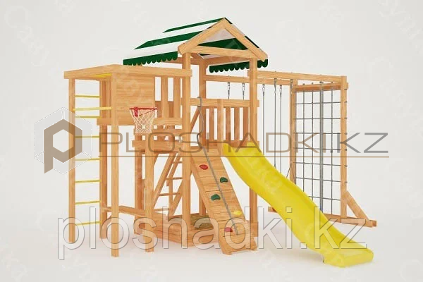 Детская площадка Савушка Мастер 4, игровая башня, игровой балкон, горка, качели люкс, песочница. - фото 3 - id-p74398850