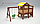 Детская площадка Савушка BABY-11(play), турник, скалодром, горка, лестница, руль, игровой домик, швед.стенка., фото 2