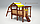 Детская площадка Савушка BABY-11(play), турник, скалодром, горка, лестница, руль, игровой домик, швед.стенка., фото 3