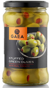 Оливки Gaea Зеленые с красным сладким перцем 315 мл
