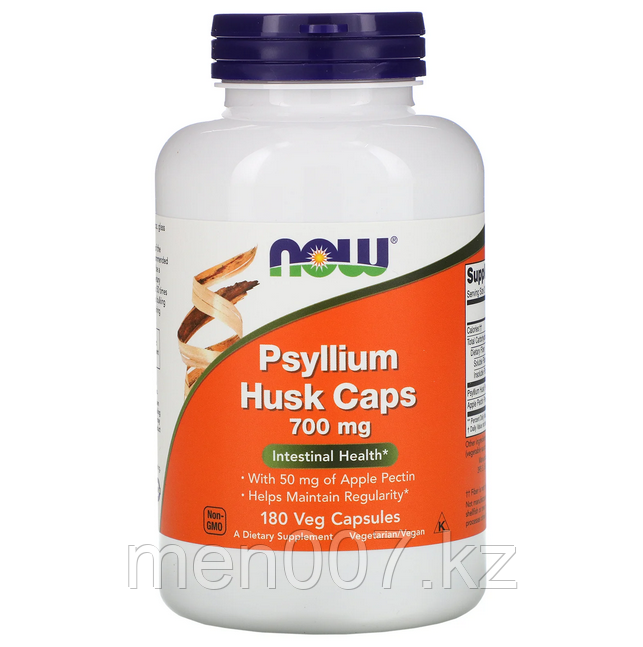 Шелуха семян подорожника в капсулах, 700 мг (180 капсул) Psyllium husk Now Foods