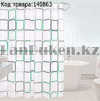 Водонепроницаемая тканевая шторка для ванной Waterproof Shower Curtain AX-YL18 180x180 см, фото 1