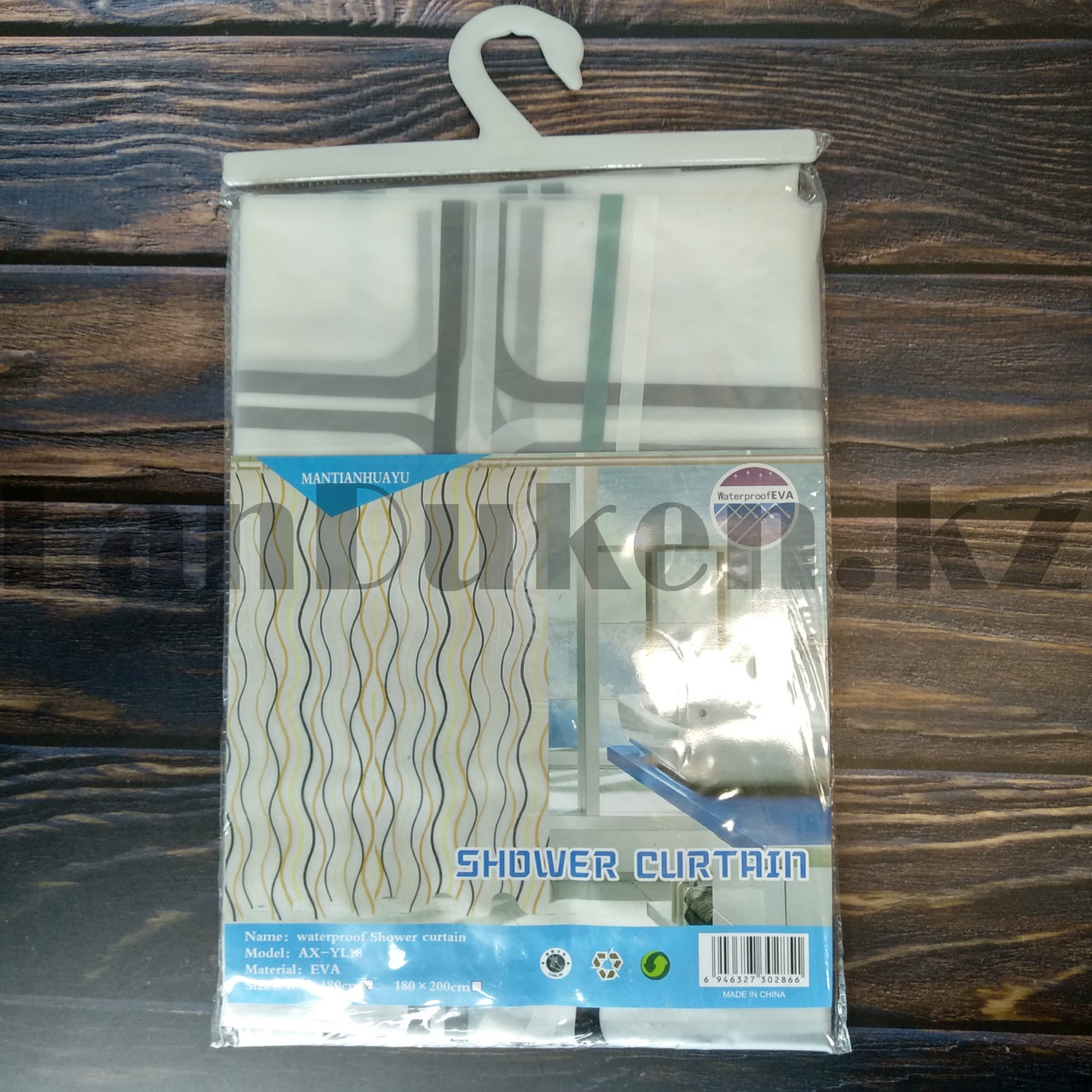 Водонепроницаемая тканевая шторка для ванной Waterproof Shower Curtain AX-YL18 180x180 см - фото 4 - id-p82039172