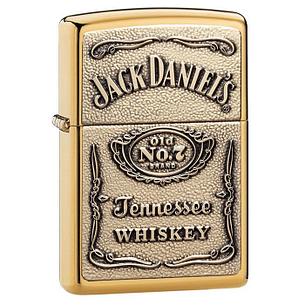 Зажигалка Zippo 254B JD 428 Jack Daniels Label Brass Emblem, фото 1