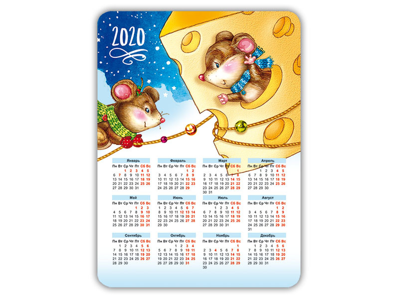 Календарь деревянный с подставкой