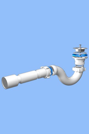 Сифон Ани для душевого поддона 1 1/2"*40 с гибкой трубой 40*50 E115