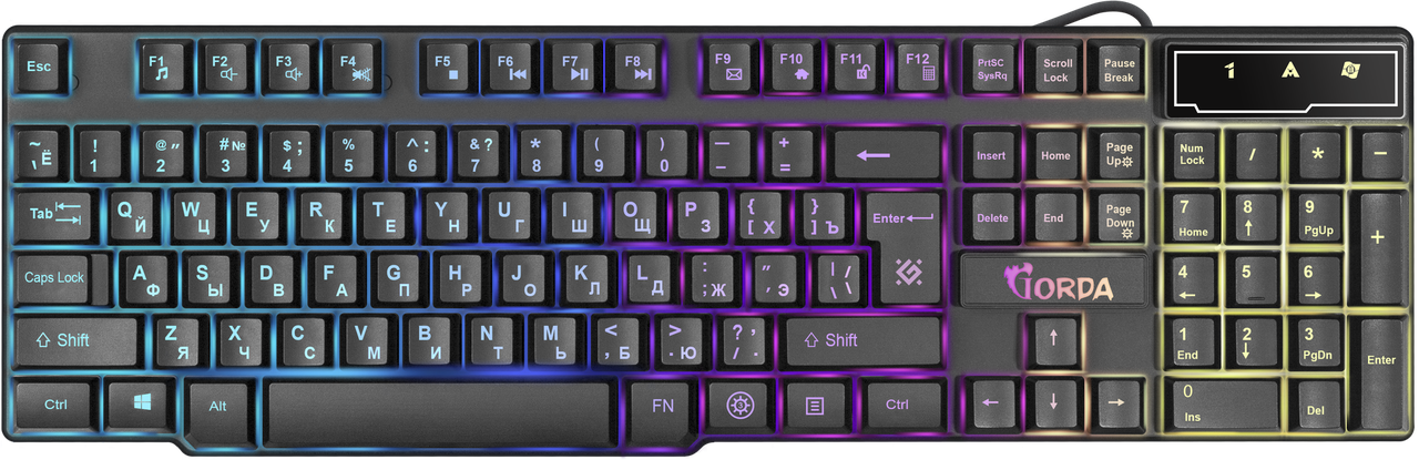 Клавиатура проводная игровая Defender Gorda GK-210