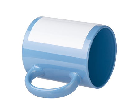 Кружка цветная заливка с окном под сублимацию (голубая) - фото 2 - id-p14071982