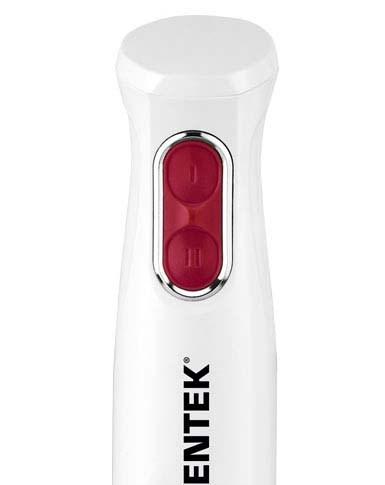 Блендер Centek CT-1335 (белый/красный) 400Вт, стальная насадка, стакан 600мл, 2 скорости