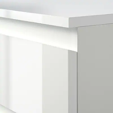 Комод с 3 ящиками СКОНЕВИК глянцевый белый 70x72 см. ИКЕА, IKEA, фото 2