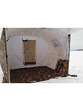 Палатка всесезонная Берег Кубоид 4.40 двухслойная, непромокаемый пол из ПВХ размер 4,4 x 2.2 x 1.9 м, фото 3