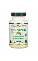 California Gold Nutrition,Органическая спирулина, 500 мг, 240 таблеток