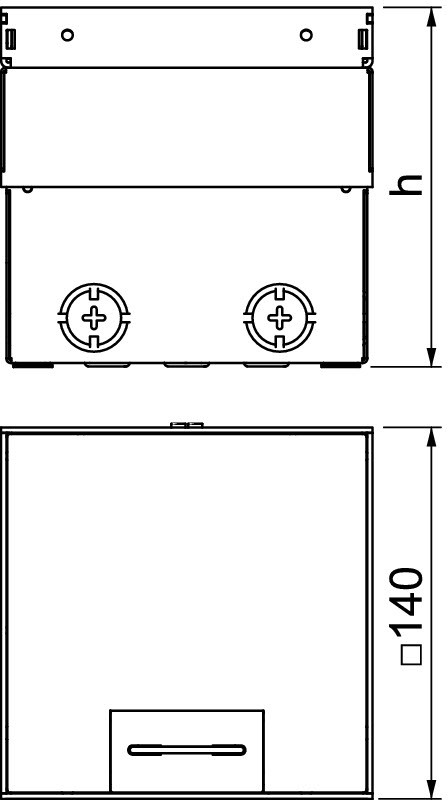 Лючок UDHOME2 укомплектованный 2 розетки 2К+З (крышка без выемки) 140х140х100 мм (нержавеющая сталь) UDHOME2 - фото 3 - id-p82161030