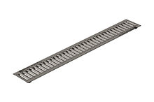 Решетка водоприемная Gidrolica Standart РВ -10.13,6.100 - штампованная стальная нержавеющая
