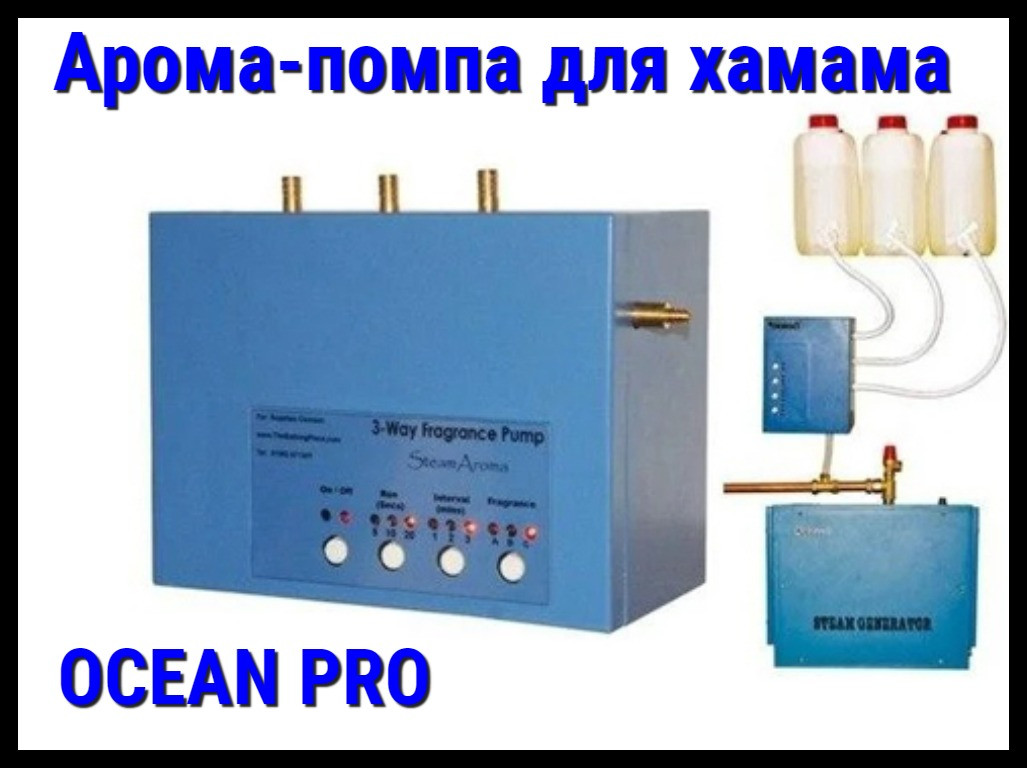 Электронное трёхканальное устройство ароматизации Ocean Pro для Турецкого хамам - фото 1 - id-p82163015