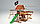 Детская площадка Савушка LUX-6, игровая башня люкс, горка, качели для двоих, капитанская площадка, песочница., фото 3