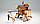 Детская площадка Савушка LUX-14, рукоход, игровой "чердачок", 3 качели, боксёрская груша, альпин.сетка., фото 3