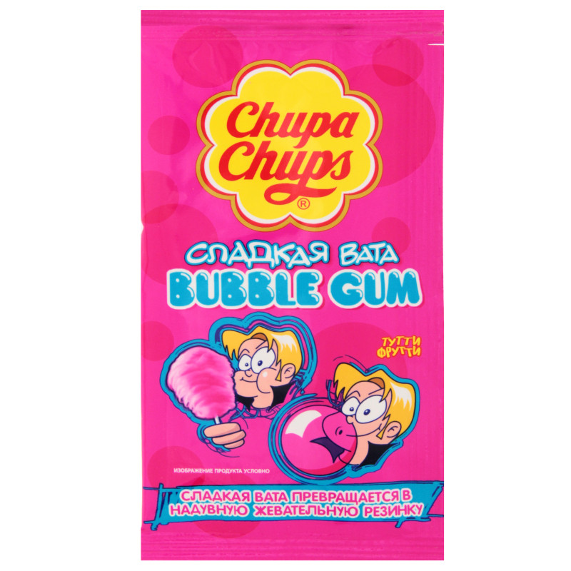 Сладкая вата Chupa-Chups Bubble Gum 11 гр. (12 шт в упаковке)