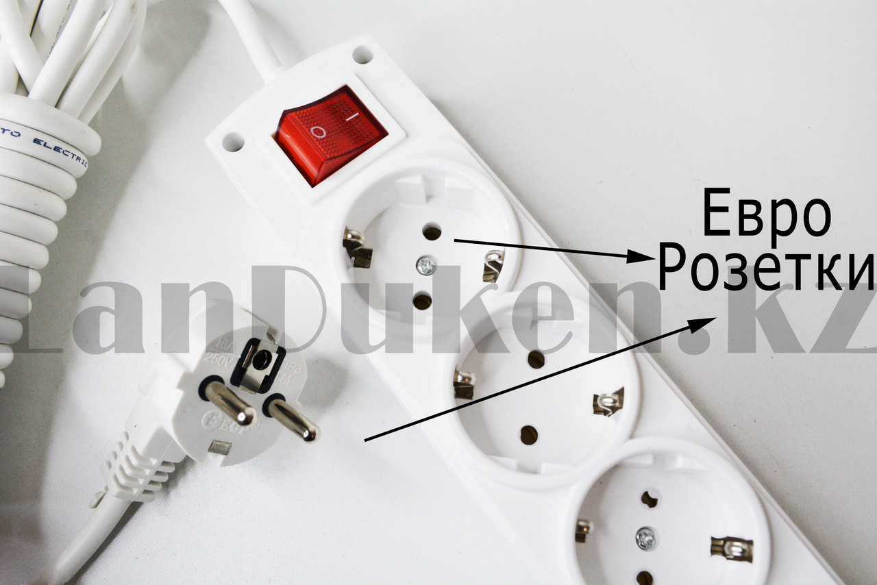 Удлинитель сетевой фильтр с выключателем EGP ETO-235 5м - фото 2 - id-p82184271
