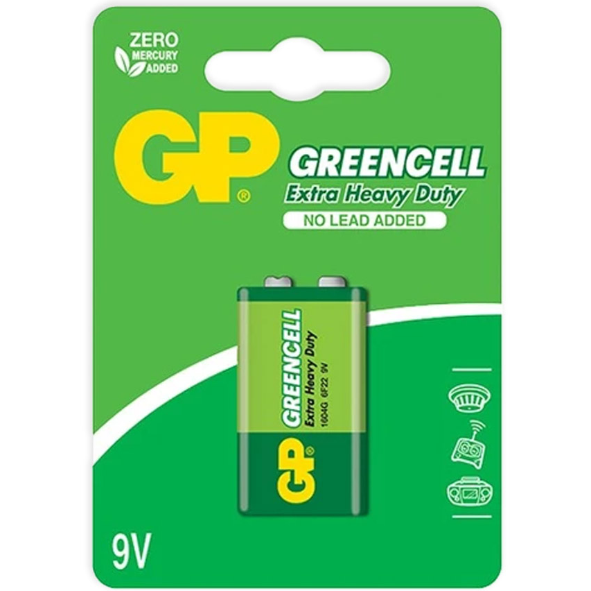 Батарейка GP Greencell 1604G-BC1 (Крона), 1 шт.