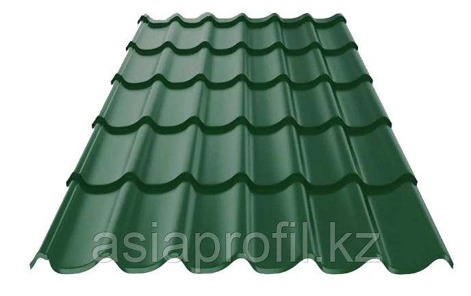 Металлочерепица 0,40 мм МП Ламонтерра-Х Полиэстер RAL 6005 Зелёный