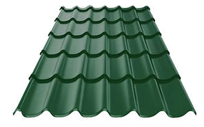 Металлочерепица 0,40 мм МП Ламонтерра-Х Полиэстер RAL 6005 Зелёный