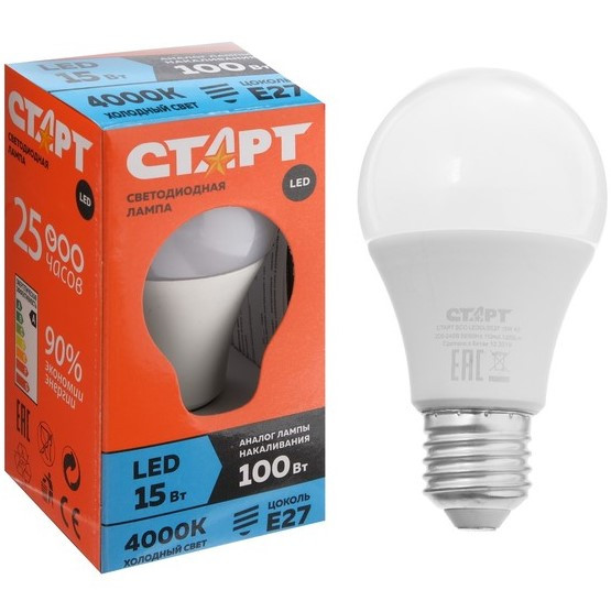 Светодиодная лампа СТАРТ LED GLS E27 15W 40