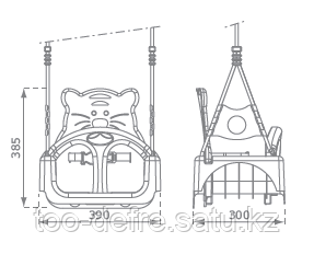 Качель с детским сидением "Трикс" - фото 2 - id-p82200827