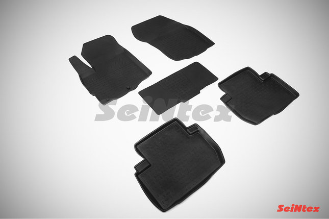 Резиновые коврики с высоким бортом для Mitsubishi Outlander XL (2006-2012), фото 1